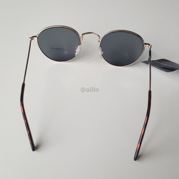 Lucky 🍀 Brand NELSON GOLD Wire Round Sunglasses - Picture 5 of 9